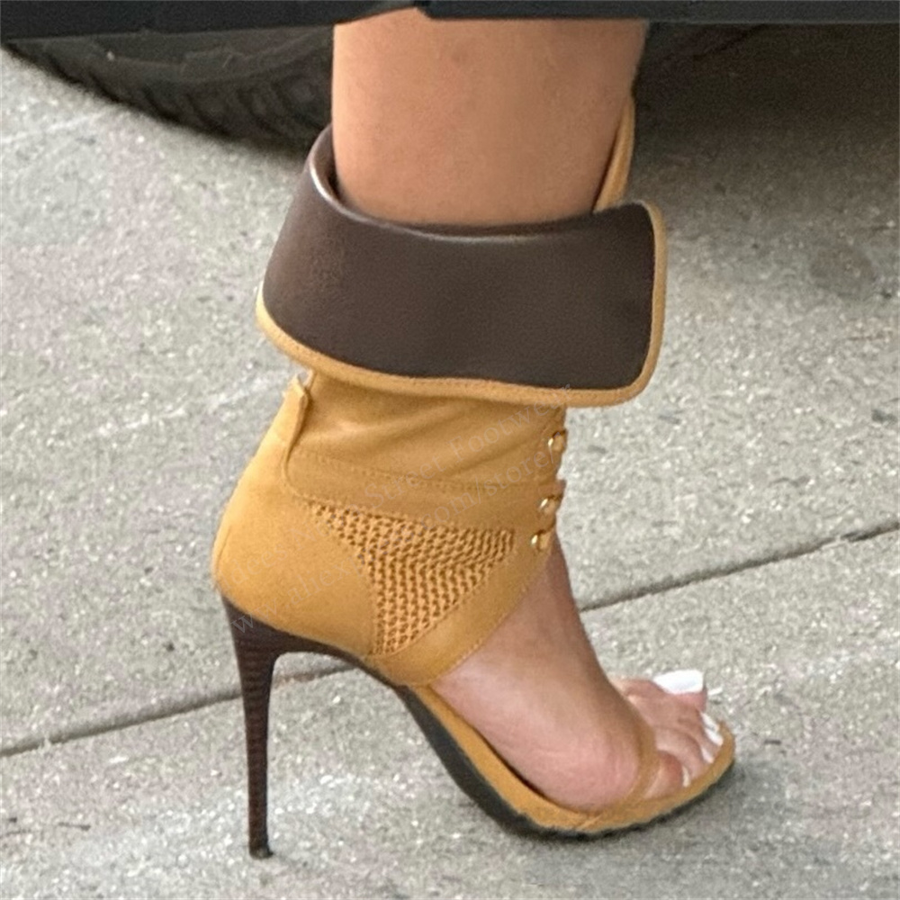 Casual Sandal Leather - Sandales à talons aiguilles ouvertes pour