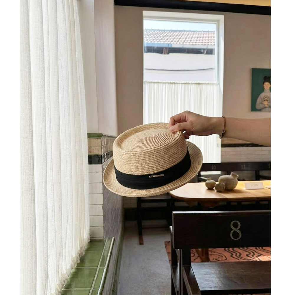 Chapeau de paille Porkpie brit - Bucket Hat Straw avis et prix