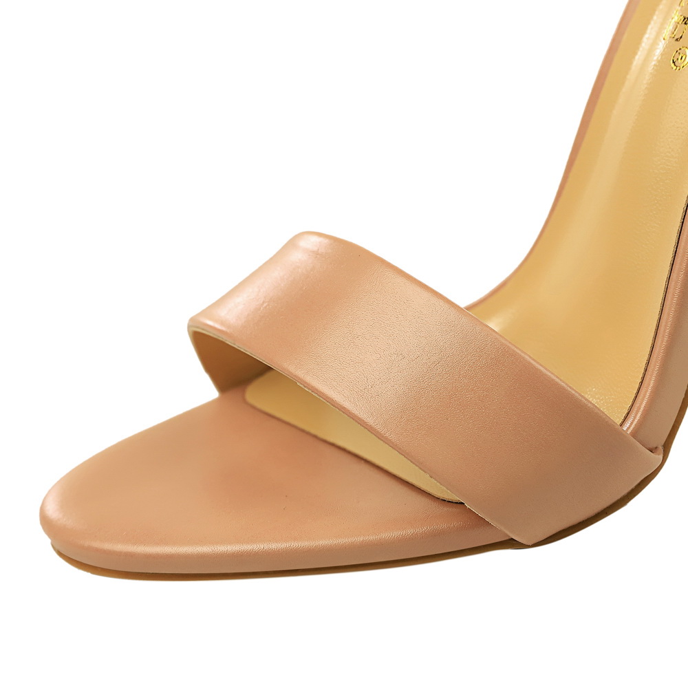 Femmes noir-blanc concis en cu - Casual Sandal Leather avis et prix