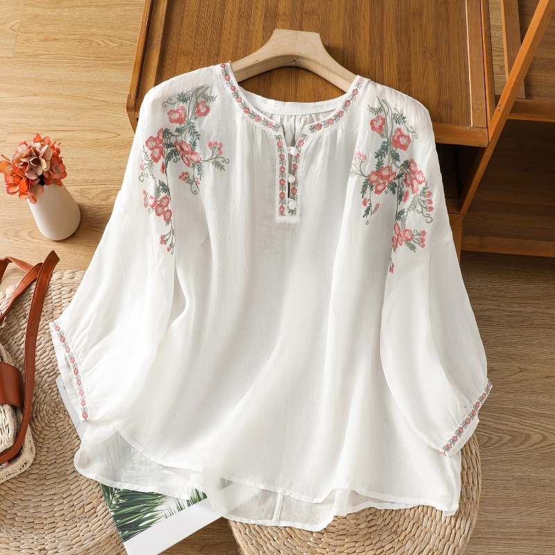 Style chinois vêtements pour f - Linen Shirt Breathable avis et prix