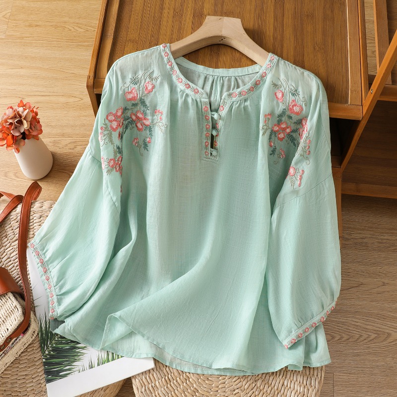 Style chinois vêtements pour f - Linen Shirt Breathable avis et prix