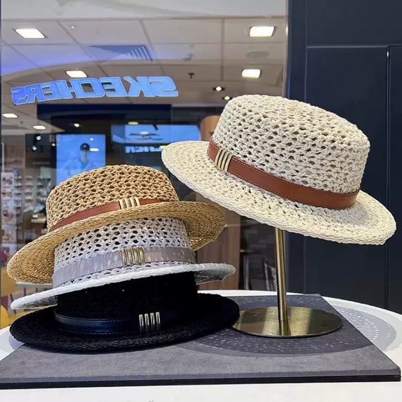 Nouveau Chapeau de Soleil Plat - Bucket Hat Straw avis et prix