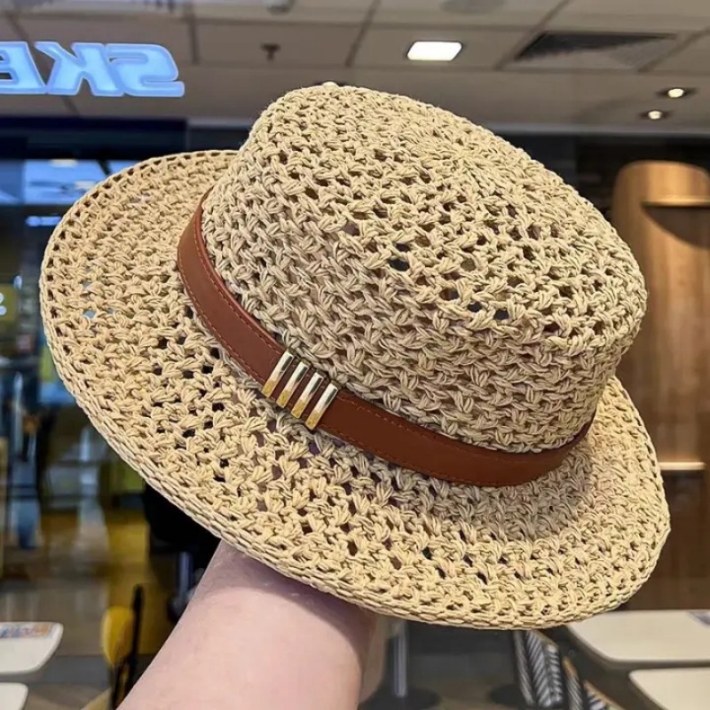 Nouveau Chapeau de Soleil Plat - Bucket Hat Straw avis et prix