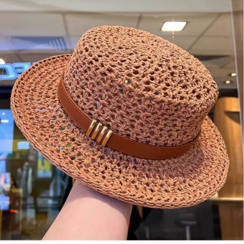 Nouveau Chapeau de Soleil Plat - Bucket Hat Straw avis et prix
