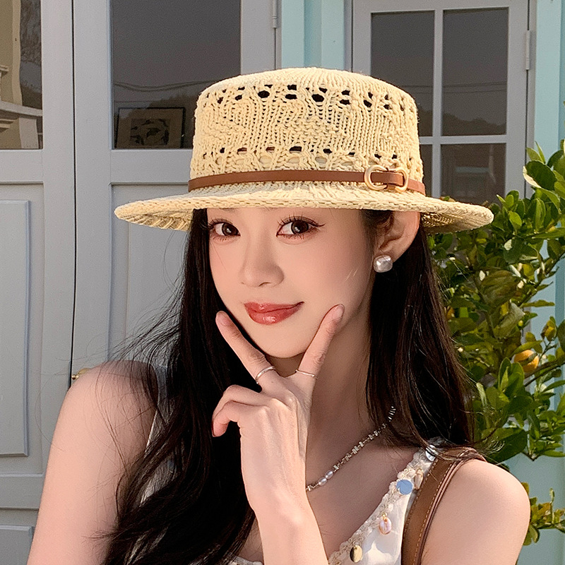 Nouveau Chapeau de Soleil Plat - Bucket Hat Straw avis et prix