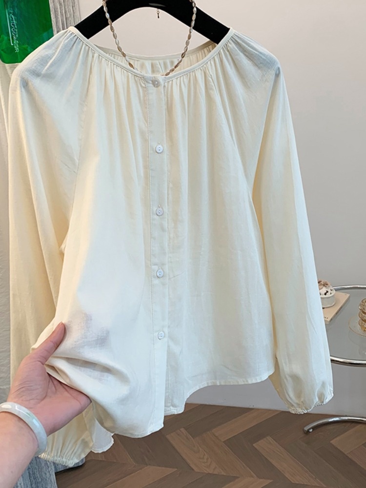 Chemisier Rétro en Chanvre à M - Linen Shirt Breathable avis et prix