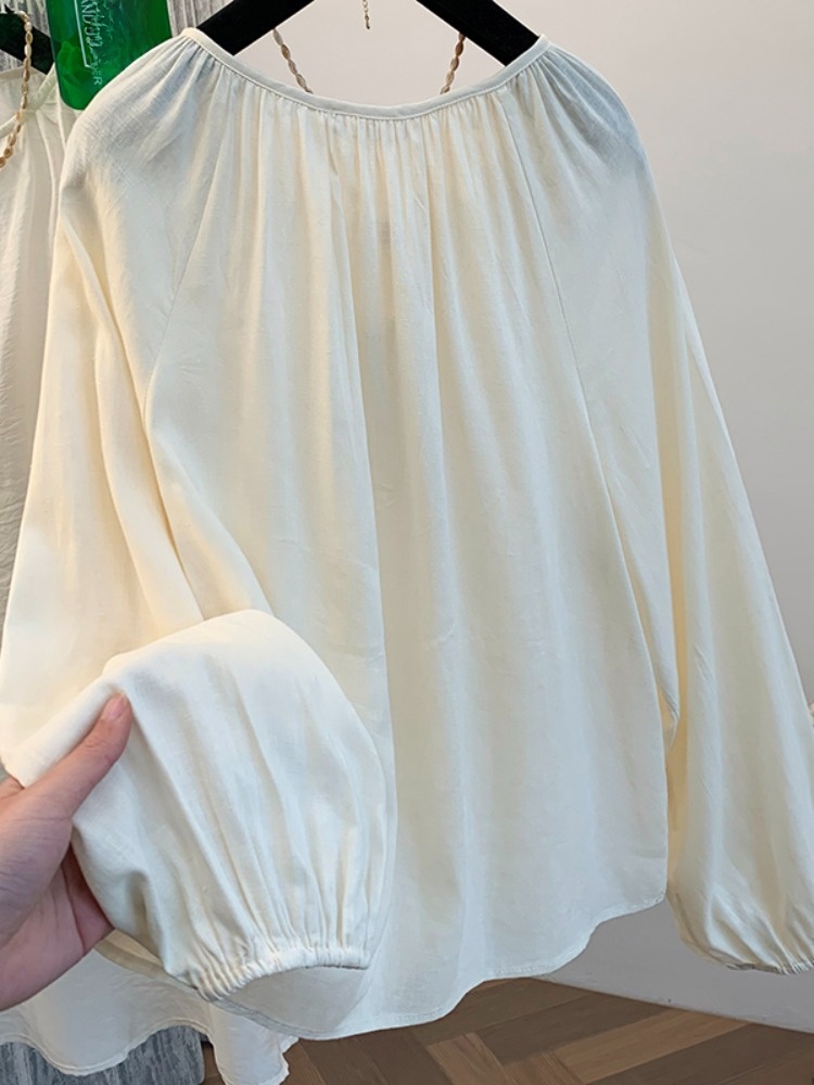 Chemisier Rétro en Chanvre à M - Linen Shirt Breathable avis et prix