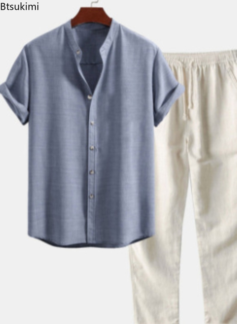 Ensemble deux pièces décontrac - Linen Shirt Breathable avis et prix