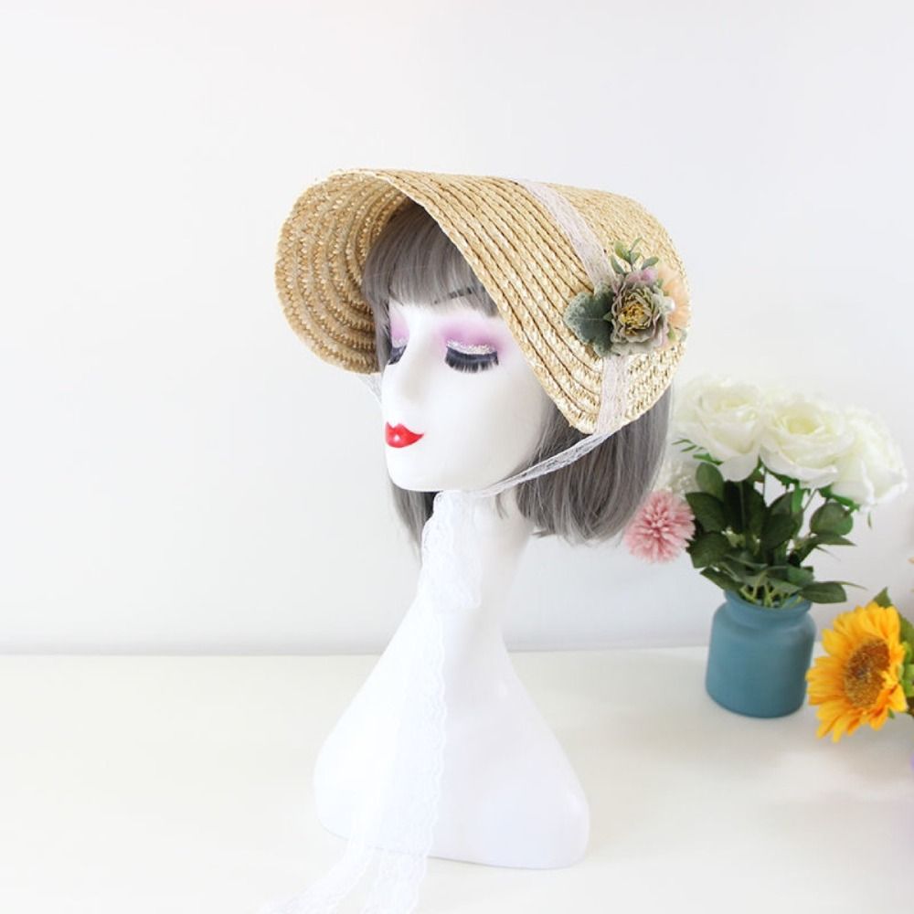 Chapeau de paille Lolita style - Bucket Hat Straw avis et prix